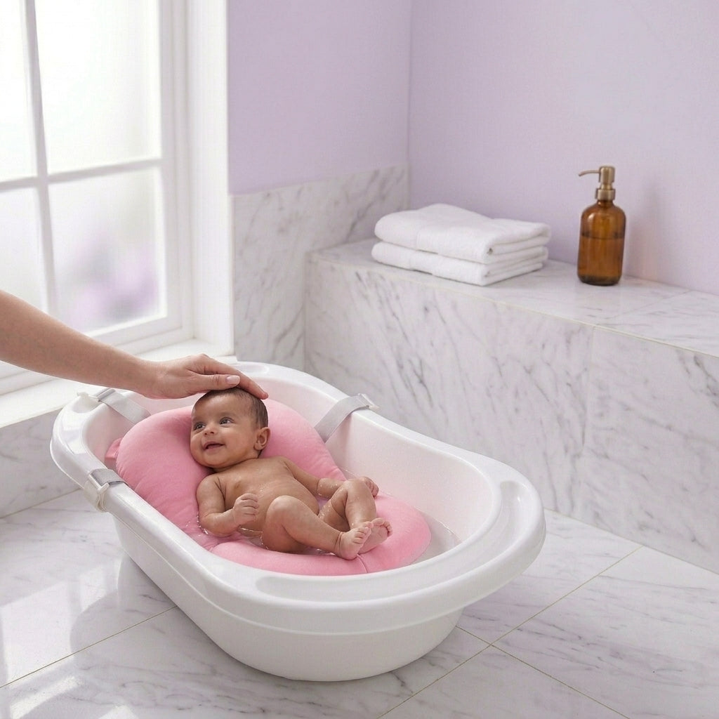 Baby Bath Support Cushion – Soft Newborn Bathing Pad for Infant Safety & Comfort