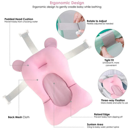 Baby Bath Support Cushion – Soft Newborn Bathing Pad for Infant Safety & Comfort