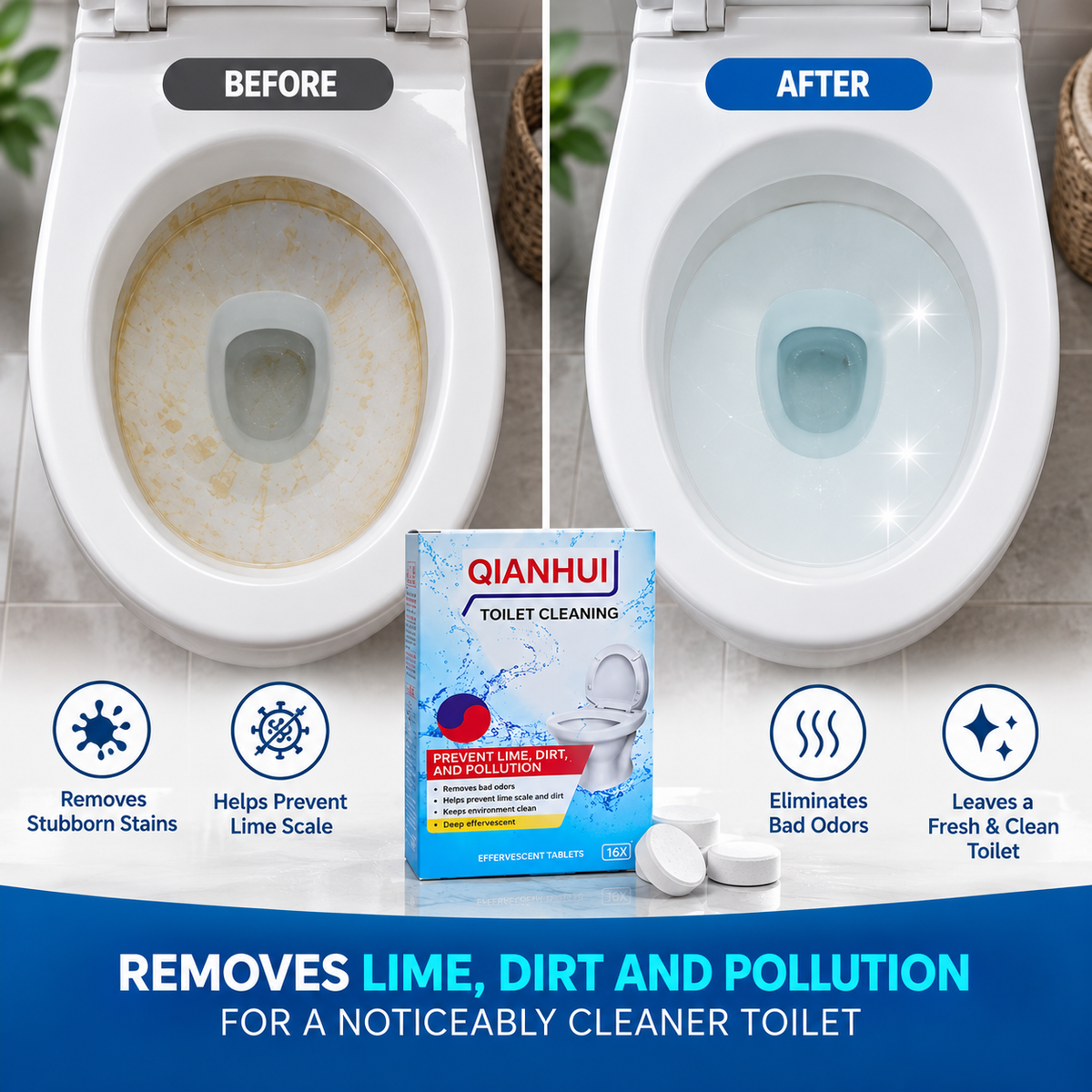 Toilet cleaning tablets(Pack of 10)