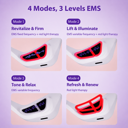 Under Eye Red Light Therapy Massager Glasses – Microcurrent Eye Wand for Dark Circles & Puffiness