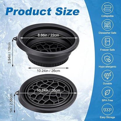 Collapsible Silicone Facial Ice Bath Bowl (pack of 1)