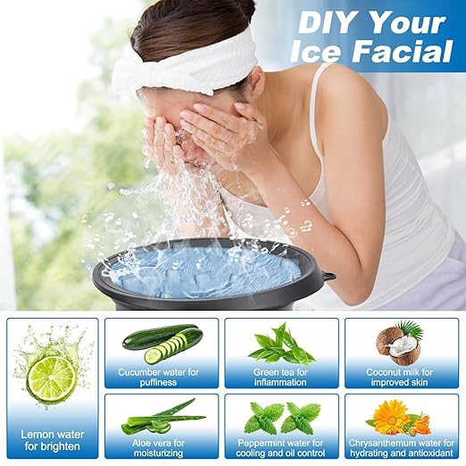 Collapsible Silicone Facial Ice Bath Bowl (pack of 1)