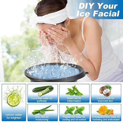 Collapsible Silicone Facial Ice Bath Bowl (pack of 1)